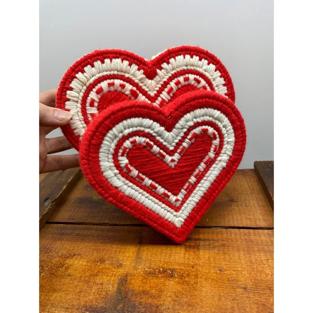 Handmade Yarn‎ heart boxes